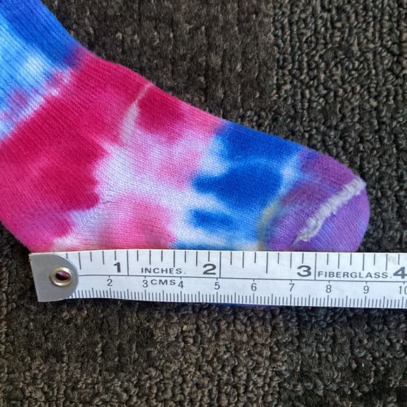 Vintage Set/2 Tie Dye Cotton Baby Socks 90's Y2K 10 months to 2 years - Girls - Picture 4 of 4